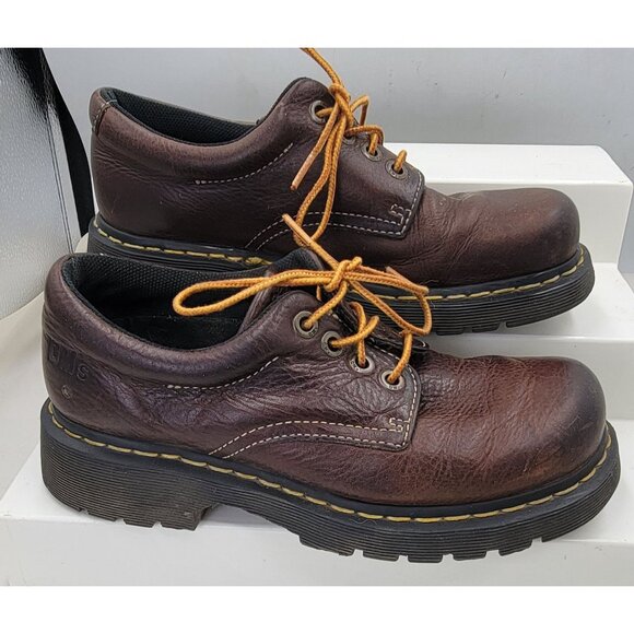 Vintage Dr. Martens 9369 Brown Low Top Chunky Shoes Mens Size 7 Womens Size 8 - Picture 5 of 12